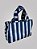 Bolsa Karen Maxi Nylon Listrada Marinho e Cinza - Imagem 1