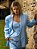 Blazer Mariana Sarjado Rami Azul Celeste - Imagem 6