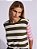 Blusa Carmen Tricot Listrada Off White e Verde - Imagem 4