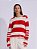 Blusa Liliane Tricot Listrada Branca e Vermelha - Imagem 1