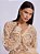 Blusa Lívia Bata Crochet Decote V Creme - Imagem 4