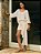 Short Saia Marcia Crepe com Faixa Areia - Imagem 11