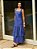 Vestido Luísa Longo Linho Puro Babados Azul - Imagem 5