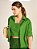 Camisa Marieta de Tricoline Ampla Manga Curta Martingale Verde - Imagem 5