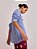 Camisa Sueli de Fio Tinto Crinckle Listrada Azul e Off White - Imagem 2