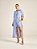 Coordenado Ligia de Fio Tinto Crinckle Listrado Azul e Off White - Imagem 1