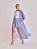 Coordenado Ligia de Fio Tinto Crinckle Listrado Azul e Off White - Imagem 3