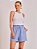 Coordenado Ligia de Fio Tinto Crinckle Listrado Azul e Off White - Imagem 5
