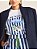 T-shirt Mayra de Malha Estampada Beach Stripes Branca - Imagem 5