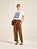 T-shirt Mayra de Malha Estampada Beach Stripes Branca - Imagem 6