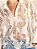 Blusa Bata Lívia de Renda Bordada Decote V Off White - Imagem 5