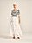 Saia Midi Lila de Renda Bordada Ampla Off White - Imagem 1