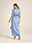 Vestido Midi Lana de Jaquard Estampado Poá Azul Azul Azul Azul - Imagem 2