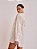 Blusa Bata Marcella de Voil Bordado com Capuz Off White - Imagem 2