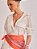 Blusa Bata Marcella de Voil Bordado com Capuz Off White - Imagem 6