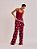 Body de Malha Dupla Face Listrado Vinho e Off White - Imagem 7