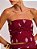 Top Valeria Acetinado Estampado Vinho - Imagem 5