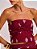 Top Valeria Acetinado Estampado Vinho - Imagem 5