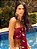 Top Valeria Acetinado Estampado Vinho - Imagem 8