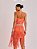 Vestido Curto Margo de Crepe em Alfaiataria Estampado Laranja - Imagem 2
