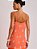 Vestido Curto Margo de Crepe em Alfaiataria Estampado Laranja - Imagem 5