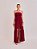 Vestido Longo Fernanda de Crepe Vinho - Imagem 1