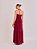 Vestido Longo Fernanda de Crepe Vinho - Imagem 2