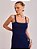Vestido Longo Julia de Tricot Rendado Floral Marinho - Imagem 4
