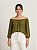 Blusa Janaina de Crepe Verde Militar - Imagem 1