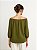 Blusa Janaina de Crepe Verde Militar - Imagem 2