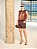 Bermuda Glow Paetê com Bolsos Marrom - Imagem 6