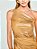 Vestido Midi Metallic Tule Ombro Só Dourado - Imagem 3