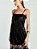 Vestido Curto Shadow Paetê com Bordados Preto - Imagem 3