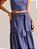 Conjunto Top e Saia Midi Pure Linho Tachinhas Azul - Imagem 4