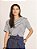 T-shirt Stripes Malha Listrada Marinho e Off White - Imagem 1