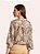 Camisa Python Chiffon Estampada Off White e Marrom - Imagem 2