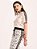 Saia Midi Track Renda Malha Off White e Preta - Imagem 3