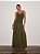 Vestido Longo Crepe Eliana Verde Militar - Imagem 1