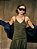 Vestido Longo Crepe Eliana Verde Militar - Imagem 4
