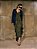 Vestido Longo Crepe Eliana Verde Militar - Imagem 5