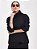 Blusa Tricot Ampla Gola Alta Preta - Imagem 3
