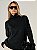 Blusa Tricot Ampla Gola Alta Preta - Imagem 4