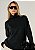 Blusa Tricot Ampla Gola Alta Preta - Imagem 4