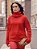 Blusa Tricot Ampla Gola Alta Vermelha - Imagem 5