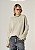 Blusa Tricot Ampla Gola Alta Bege - Imagem 1