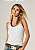 Regata Malha Canelada Karina Off White - Imagem 1