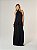 Vestido Malha Flora Preto - Imagem 1