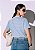 T-Shirt Malha Malu Listra Azul com Off White - Imagem 2