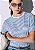 T-Shirt Malha Malu Listra Azul com Off White - Imagem 4