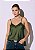 Regata Acetinada Elaine Verde Militar - Imagem 1